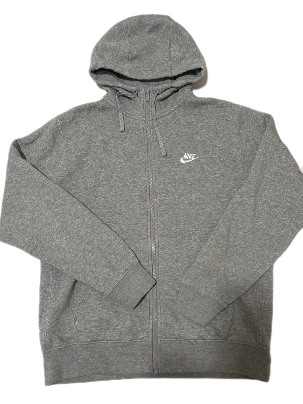 Nike Light Gray Hoodie with Black Logo